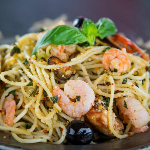 Spaghetti Aglio Olio Seafood
